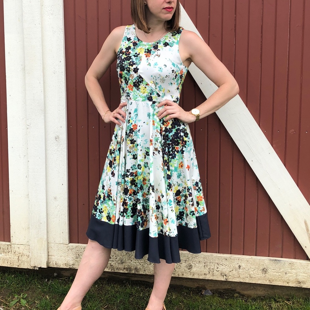 Donna Morgan for Anthropologie floral dress